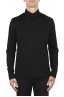SBU 01910_19AW Classic long sleeve black merino extra fine polo shirt  01
