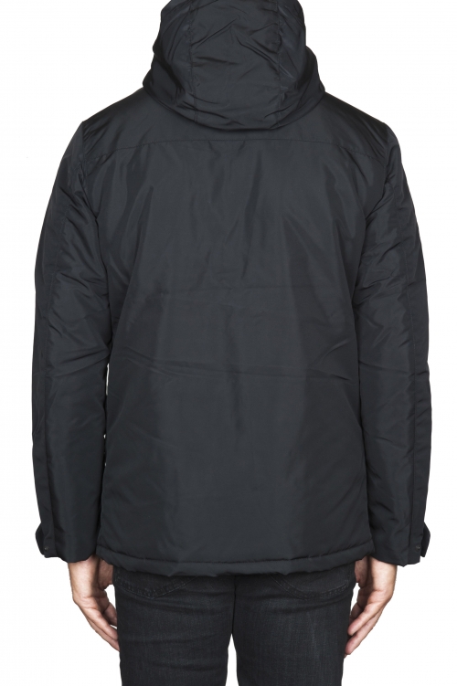 SBU 01554_19AW Technical waterproof padded short parka jacket black 01