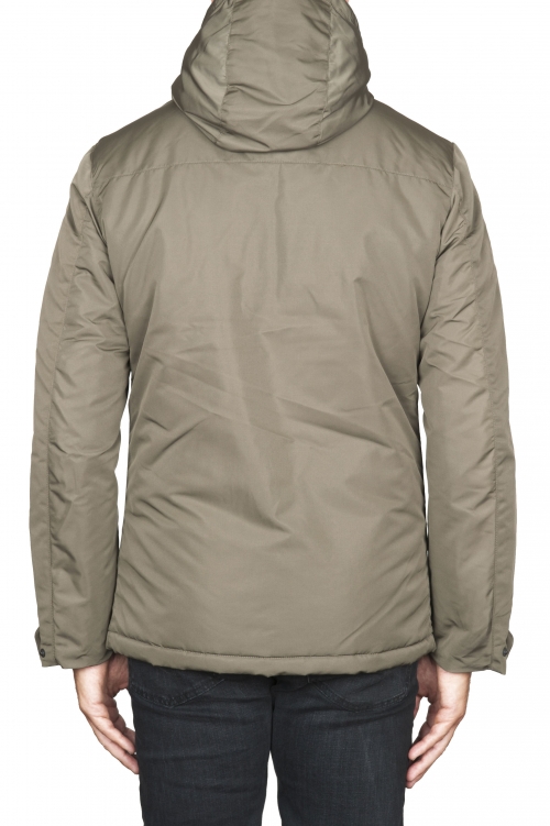 SBU 01555_19AW Technical waterproof padded short parka jacket green 01