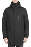 SBU 01583_19AW Parka térmica larga impermeable y chaqueta de plumón desmontable negro 01