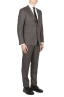 SBU 01589_19AW Blazer y pantalón de traje formal en lana  fresca marrón oscuro 02