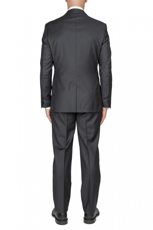 SBU 01057_19AW Men's grey cool wool formal suit blazer and trouser 01