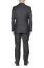 SBU 01057_19AW Blazer et pantalon de costume gris en fresco de laine pour hommes 03