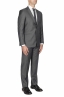SBU 01051_19AW Blazer y pantalón formal de lana fresca gris para hombre 02