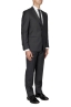 SBU 01055_19AW Men's dark grey cool wool formal suit partridge eye blazer and trouser 02