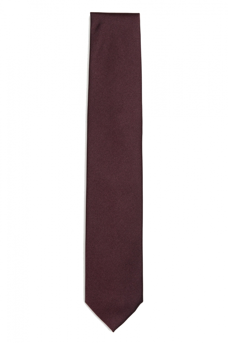 SBU 01573_19AW Cravatta classica skinny in seta rossa 01