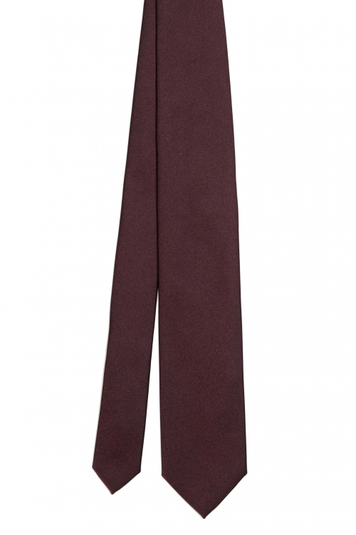 SBU 01573_19AW Cravate classique en soie rouge 01