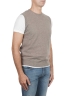 SBU 01483_19AW Beige round neck merino wool and cashmere sweater vest 02
