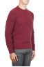 SBU 01472_19AW Suéter rojo de cuello redondo en lana boucle merino extra fina 02