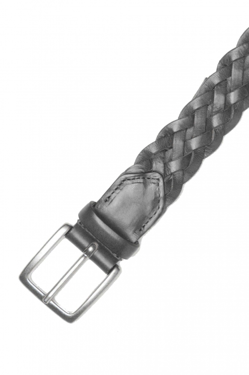 SBU 01235_19AW Clásico cinturón en piel de becerro negro 3 cm 01