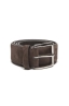 SBU 01241_19AW Cintura classica in pelle scamosciata marrone 3.5 cm 01