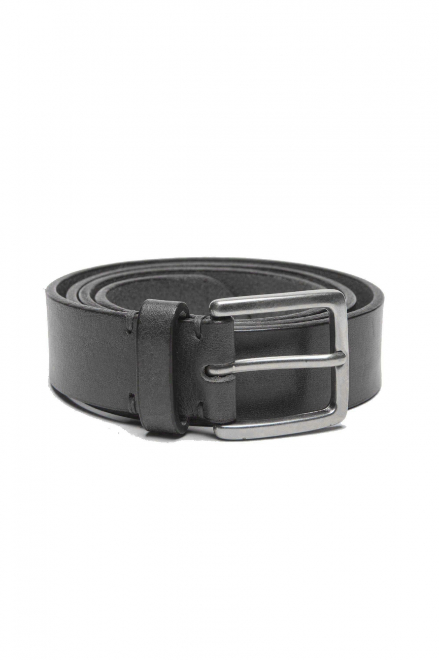 SBU 01247_19AW Cintura classica in pelle nera 3 cm 01