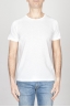 Classic Short Sleeve Flamed Cotton Scoop Neck T-Shirt White