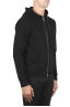 SBU 01465_19AW Black cotton jersey hooded sweatshirt 02