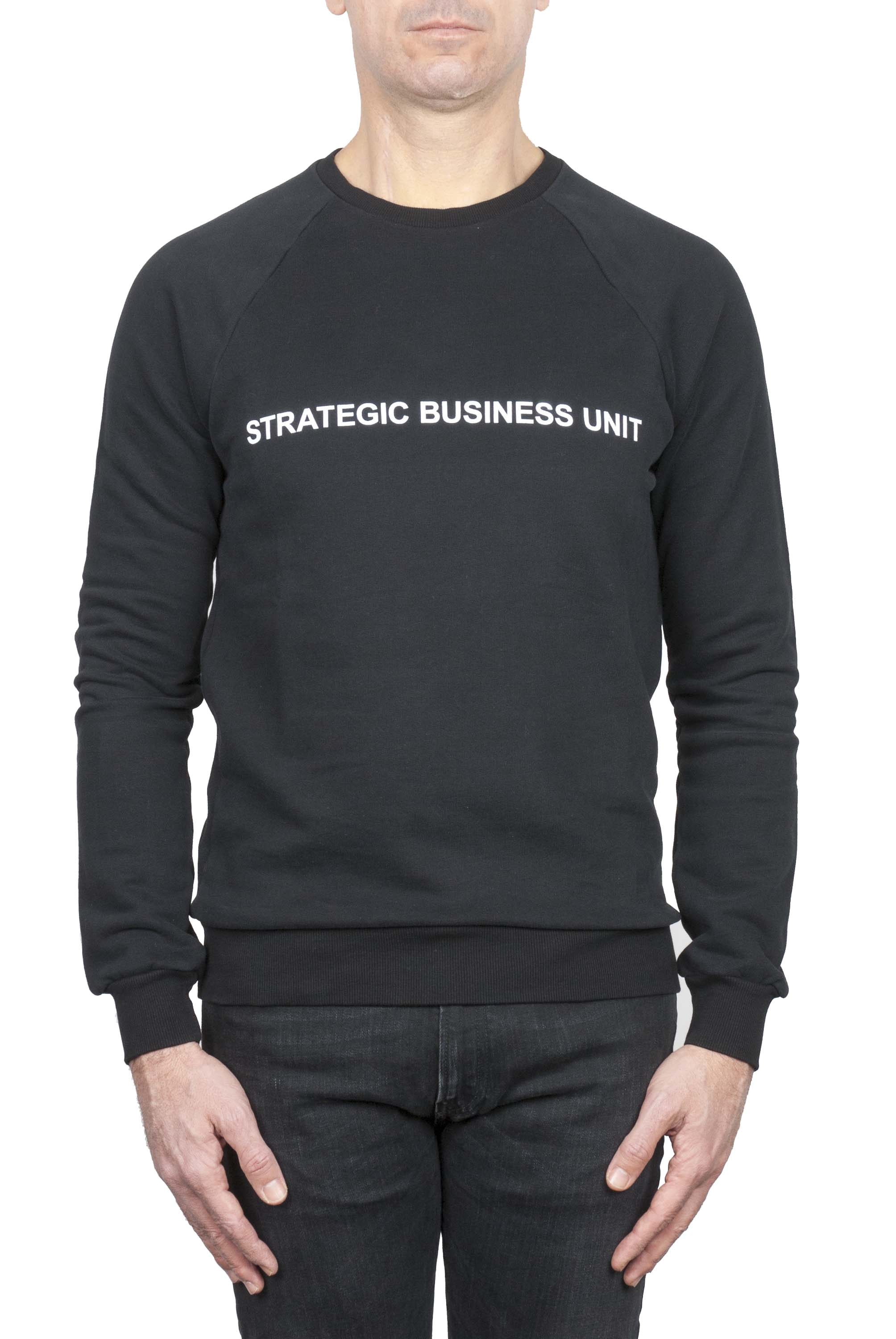 SBU 01467_19AW Sudadera con cuello redondo y logo estampado Strategic Business Unit 01