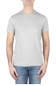 SBU 01164_19AW Clásica camiseta de cuello redondo gris manga corta de algodón 04