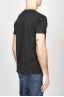 Classic Short Sleeve Flamed Cotton Scoop Neck T-Shirt Black