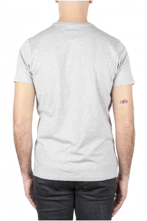 SBU 01169_19AW 古典的な半袖綿ラウンドネックtシャツ黒とグレーのグラフィックを印刷 01