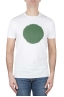 SBU 01920_19AW Shirt classique vert et blanche col rond manches courtes en coton graphique imprimé 01