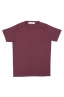 SBU 01640_19AW T-shirt girocollo aperto in cotone fiammato bordeaux 06