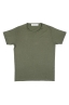 SBU 01645_19AW T-shirt à col rond en coton flammé vert 06