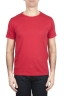 SBU 01647_19AW T-shirt à col rond en coton flammé rouge 01