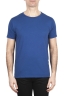SBU 01649_19AW Camiseta de algodón con cuello redondo en color azul 01