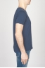 Classic Short Sleeve Flamed Cotton Scoop Neck T-Shirt Night Blue