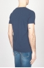Classic Short Sleeve Flamed Cotton Scoop Neck T-Shirt Night Blue