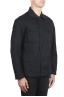 SBU 01560_19AW Wind and waterproof hunter jacket in black oiled cotton 02