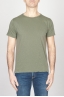 SBU - Strategic Business Unit - Classic Short Sleeve Flamed Cotton Scoop Neck T-Shirt Light Green