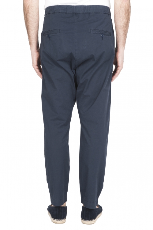 SBU 01784_2020SS Pantaloni jolly ultra leggeri in cotone elasticizzato blu 01