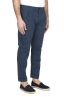 SBU 01952_2020SS Pantalon en coton bleu classique avec pinces et poignets 02