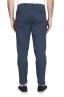 SBU 01952_2020SS Pantaloni classico in cotone con pinces e risvolto blu 05