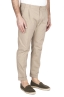 SBU 01953_2020SS Pantalon en coton beige classique avec pinces et poignets 02