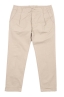 SBU 01953_2020SS Pantalon en coton beige classique avec pinces et poignets 06