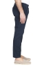 SBU 01954_2020SS Pantalón clásico de algodón azul marino con pinzas y puños 03