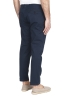 SBU 01954_2020SS Pantalon en coton bleu marine classique avec pinces et poignets 04
