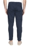 SBU 01954_2020SS Pantalon en coton bleu marine classique avec pinces et poignets 05