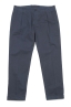 SBU 01954_2020SS Pantalon en coton bleu marine classique avec pinces et poignets 06