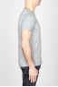 古典的な短い袖のコットンスクープネックTシャツライトグレー
