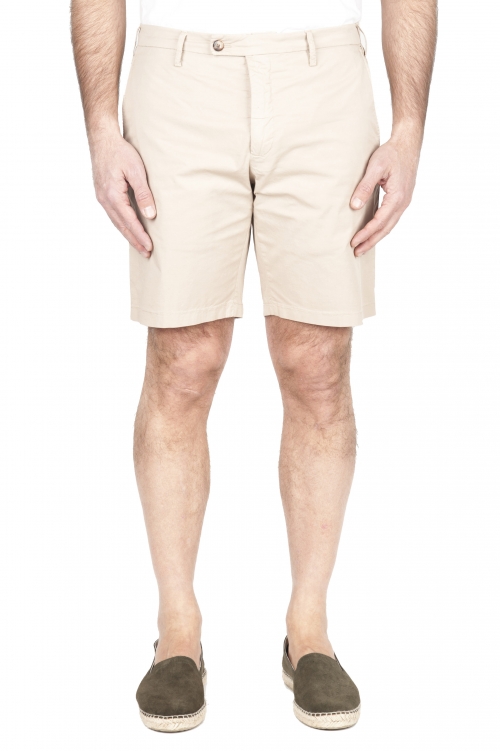 SBU 01956_2020SS Ultra-light chino short pants in beige stretch cotton 01