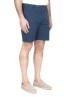 SBU 01958_2020SS Ultra-light chino short pants in blue stretch cotton 02