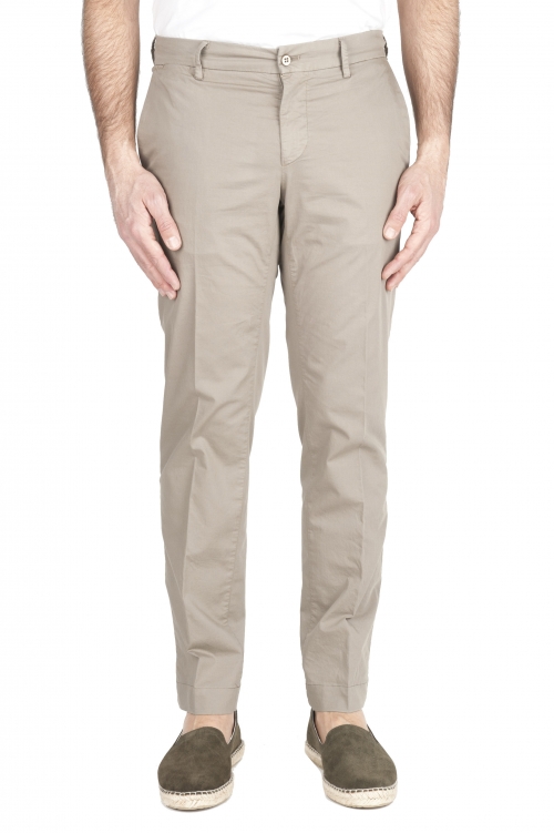 SBU 01962_2020SS Classic chino pants in sand stretch cotton 01