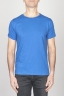 SBU - Strategic Business Unit - Classic Short Sleeve Flamed Cotton Scoop Neck T-Shirt Light Blue