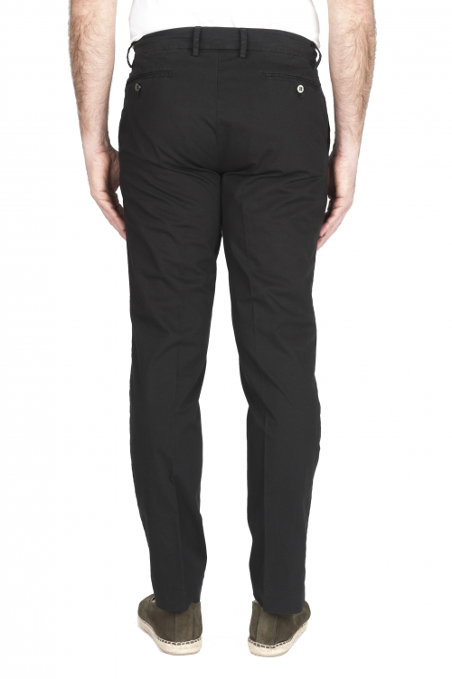 SBU 01967_2020SS Pantaloni chino classici in cotone elasticizzato nero 01