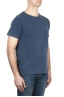 SBU 01975_2020SS T-shirt girocollo aperto in cotone fiammato blu 02