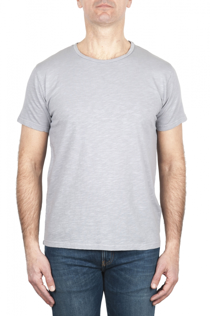 SBU 01976_2020SS Camiseta de algodón con cuello redondo en color gris 01