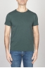 SBU - Strategic Business Unit - Classic Short Sleeve Flamed Cotton Scoop Neck T-Shirt Dark Green