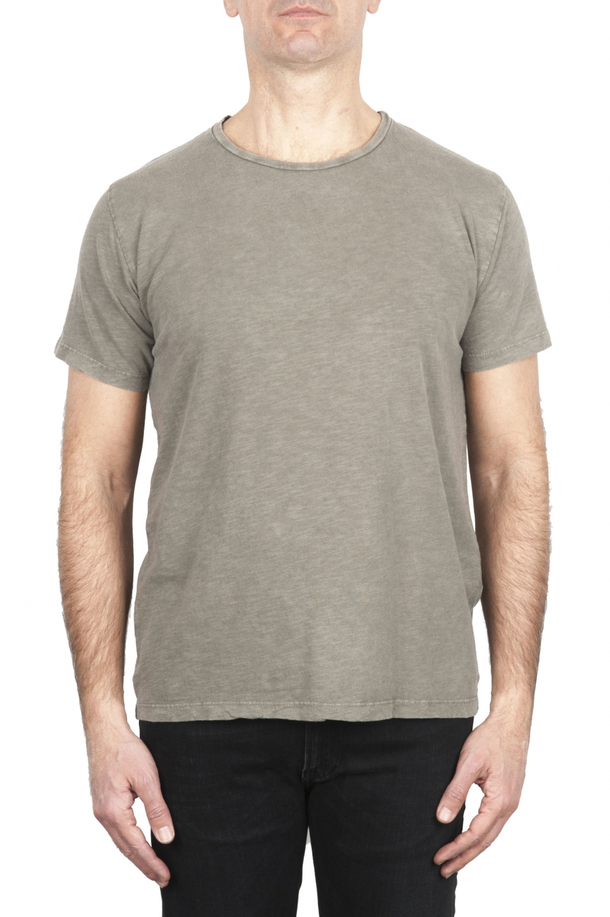 SBU 01978_2020SS Camiseta de algodón con cuello redondo en color verde oliva 01